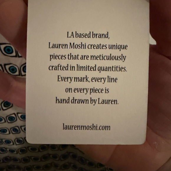 NWT Lauren Moshi Zena Deep Back All Over Evil Eye Tank Large - Picture 7 of 11